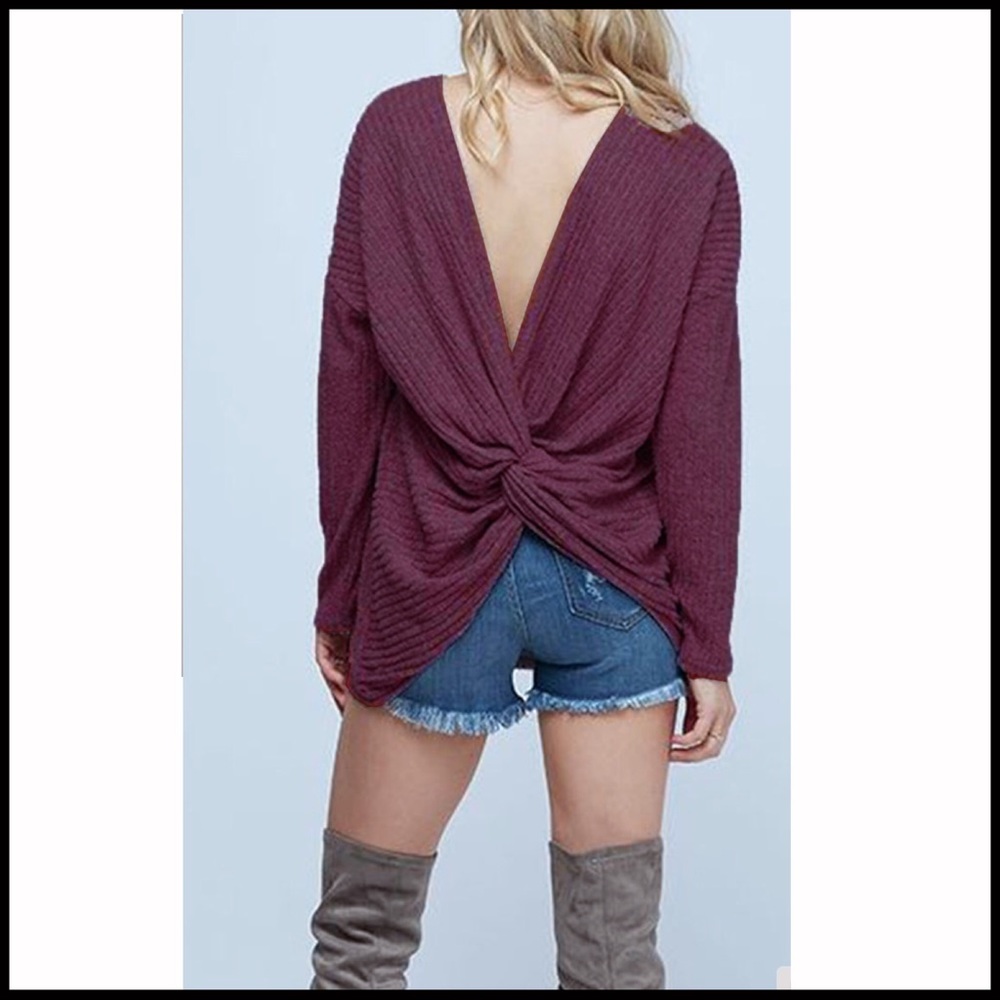 Ribbed Knot Twist Top - Picture 5 of 5